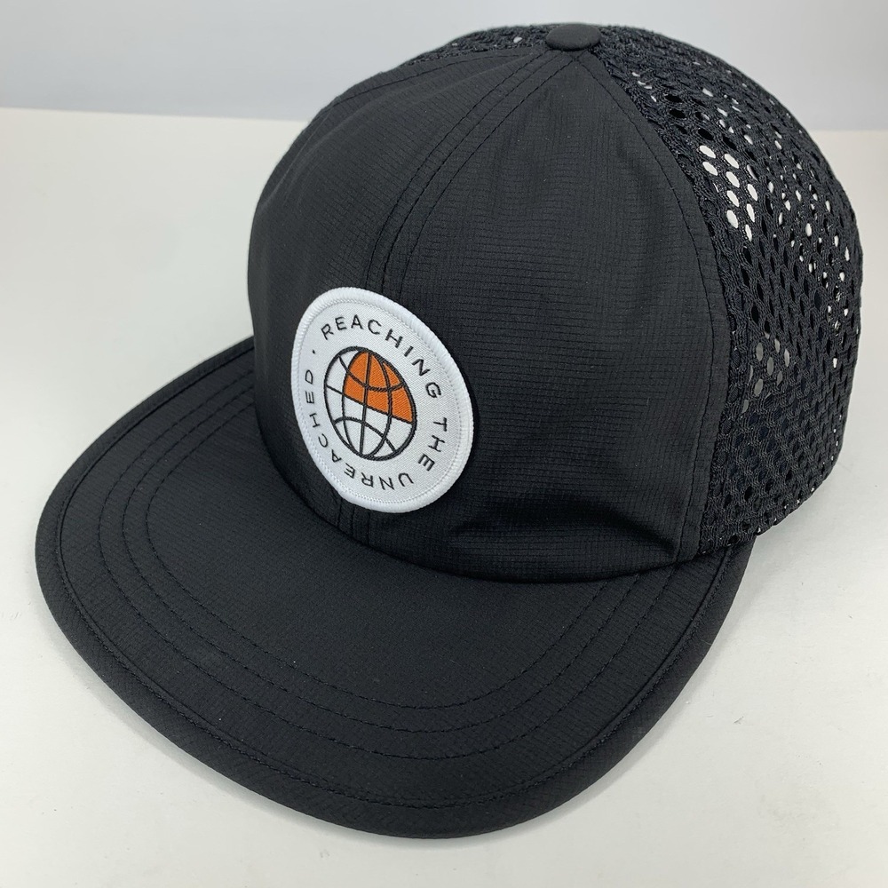 Radical Signature Hat Globe Black Mesh Richardson Strapback Running Cap